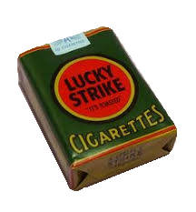 Ancien paquet de cigarettes LUCKY STRIKE